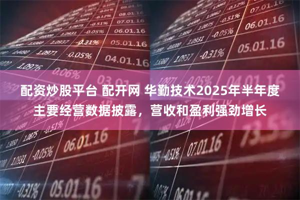 配资炒股平台 配开网 华勤技术2025年半年度主要经营数据披露，营收和盈利强劲增长