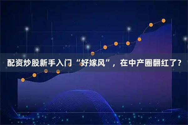 配资炒股新手入门 “好嫁风”，在中产圈翻红了？